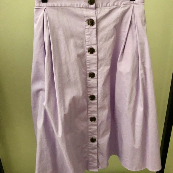 NWOT Eloquii Cotton Midi Skirt with Buttons - Picture 3 of 5